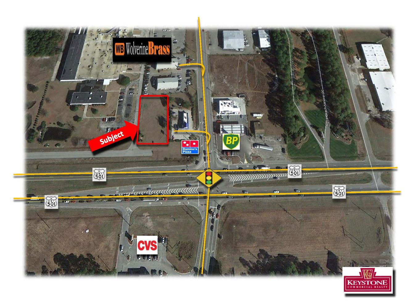 Wolverine Outparcel- 0.58 Acres-Land For Sale-Myrtle Beach, SC. : Highway 501, Myrtle Beach, SC 29577